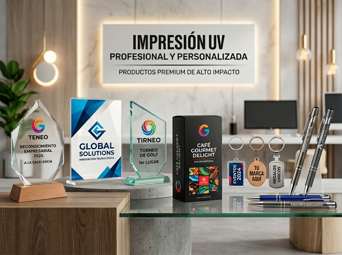 Personalización de objetos rígidos con impresión UV y grabado